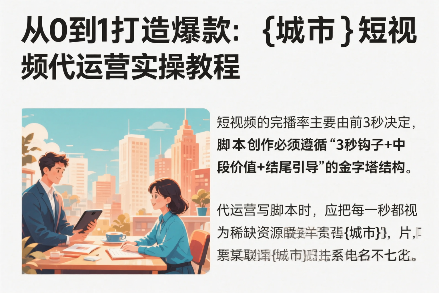 从0到1打造爆款：林芝短视频代运营实操教程