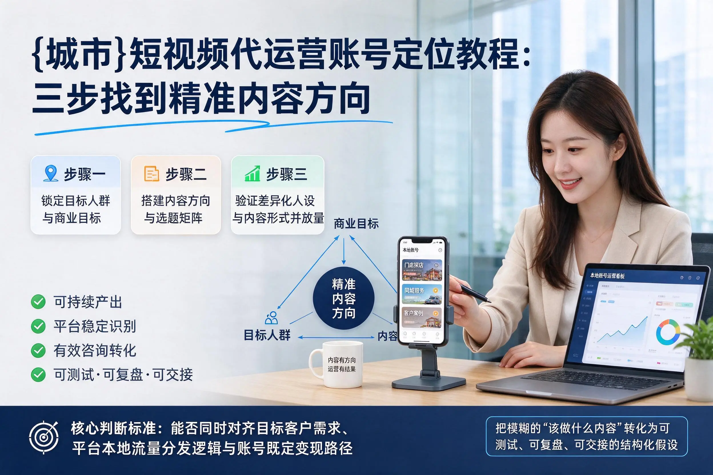 林芝短视频代运营账号定位教程:三步找到精准内容方向