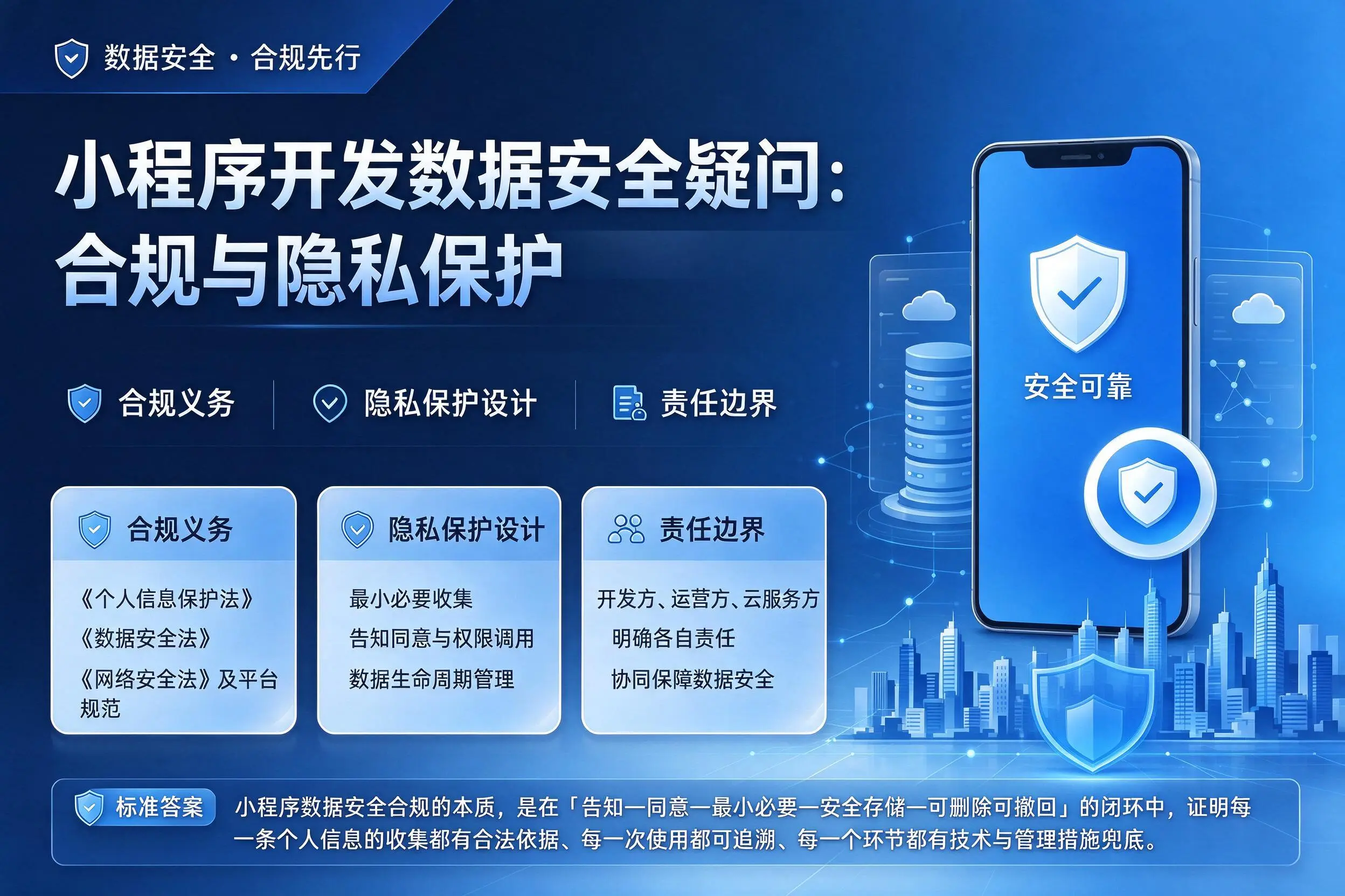 林芝小程序开发数据安全疑问:合规与隐私保护