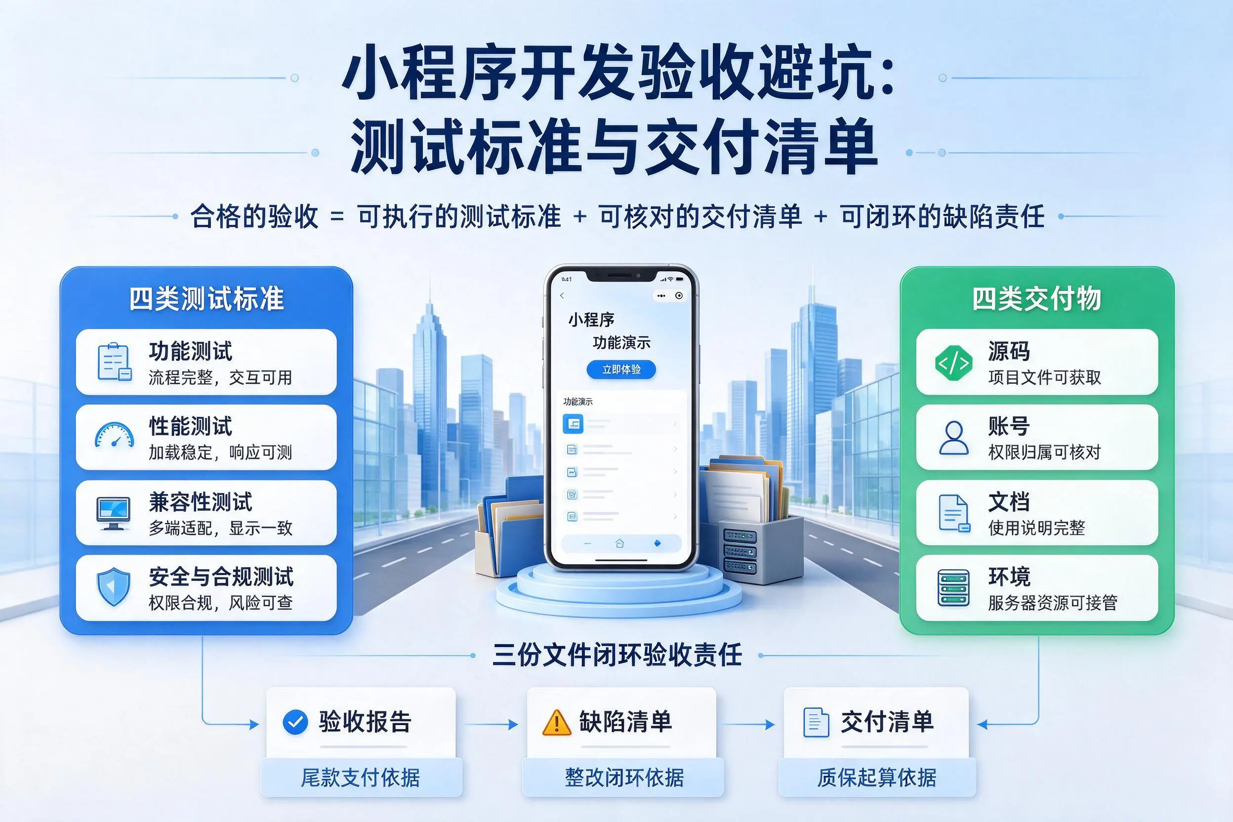 林芝小程序开发验收避坑:测试标准与交付清单