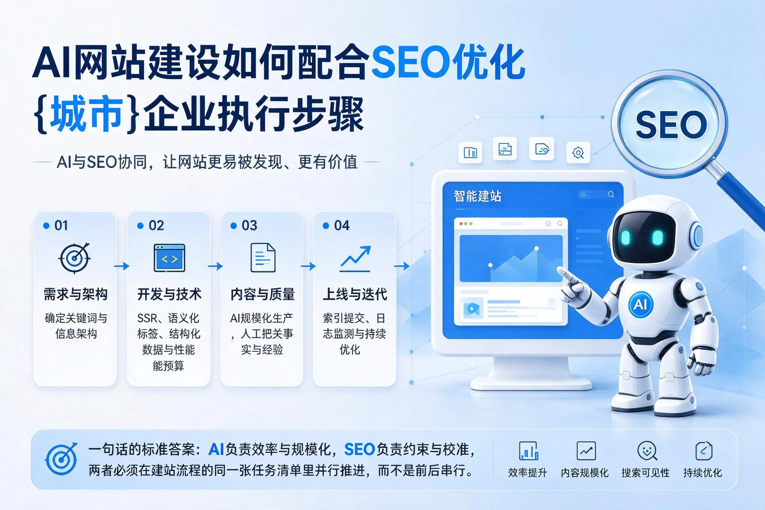 AI网站建设如何配合SEO优化,林芝企业执行步骤