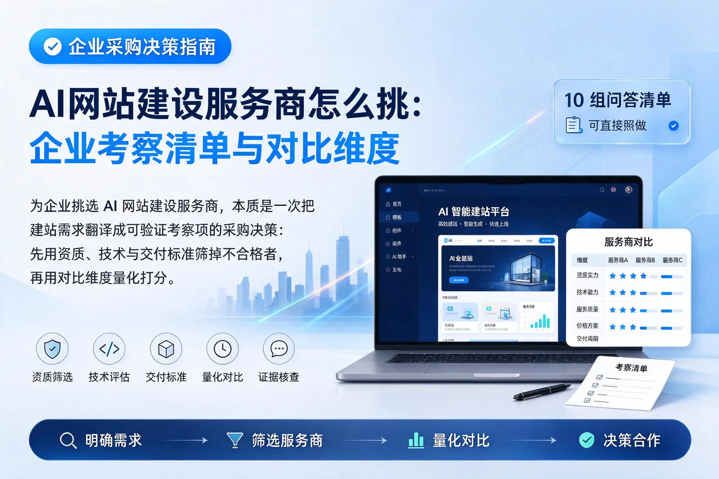 AI网站建设服务商怎么挑：林芝企业考察清单与对比维度