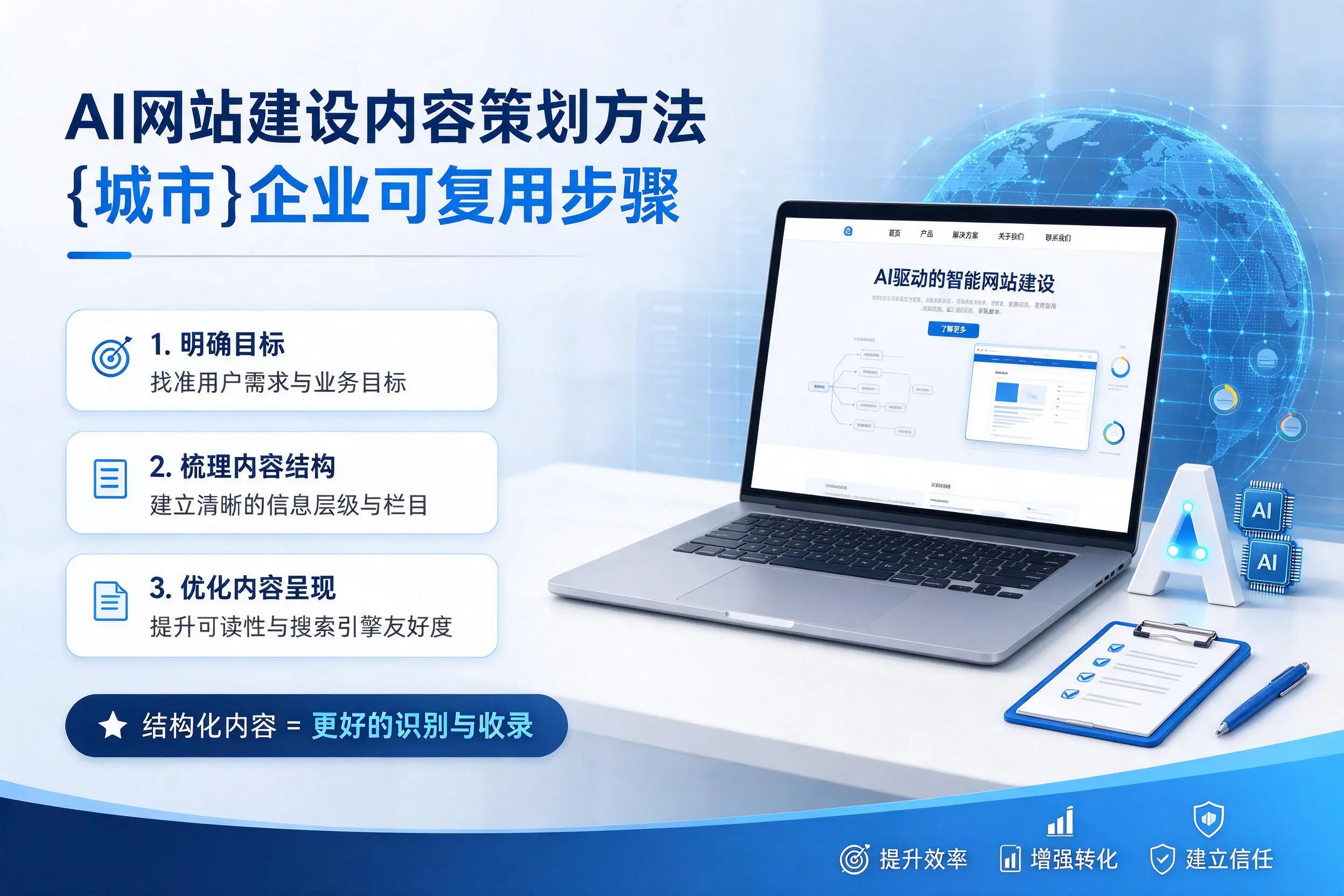 AI网站建设内容策划方法，林芝企业可复用步骤